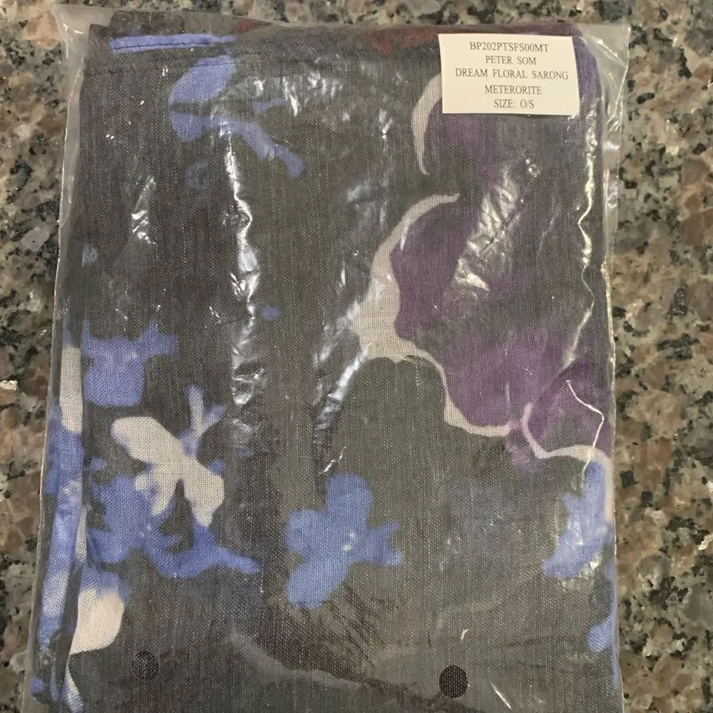 Peter Som Anthropologie Dream Floral Sarong Meteorite O/S New